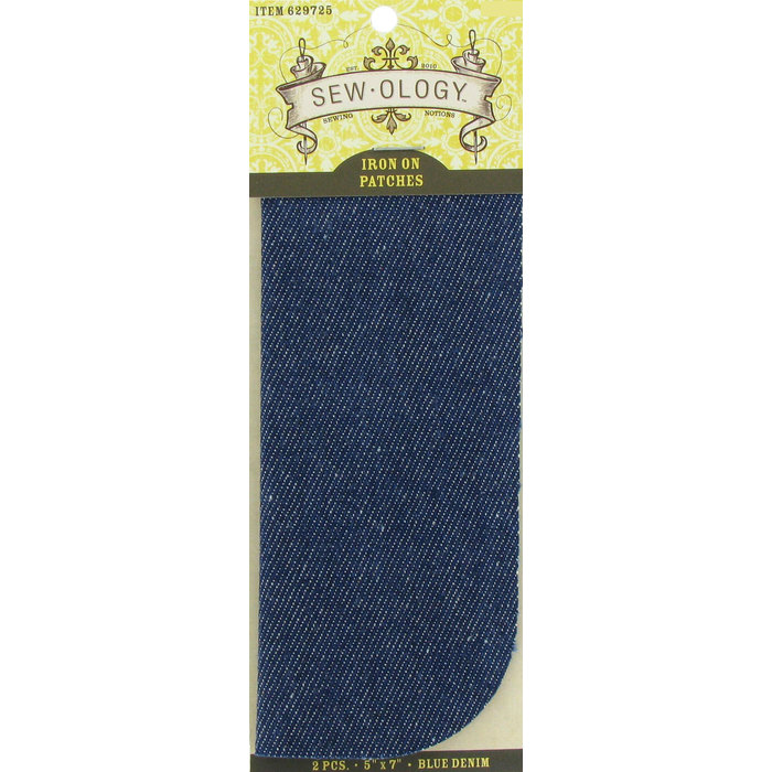 Blue Denim IronOn Denim Patches 5" x 7" Hobby Lobby 629725